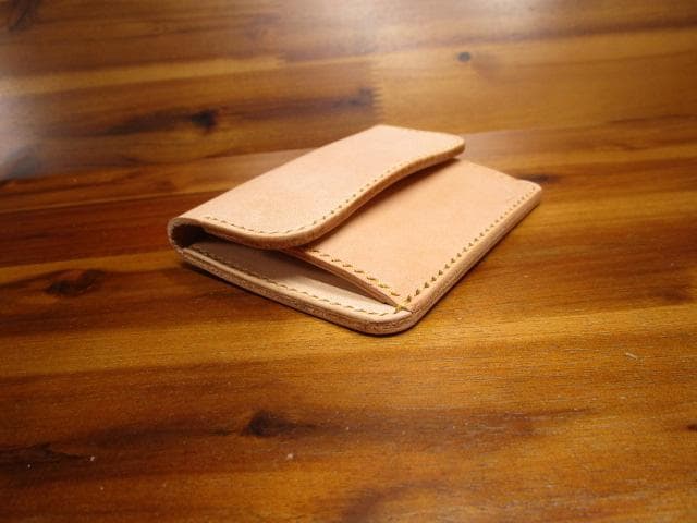 ケース 栃木レザー ナチュラル 生成り コンパクト 小銭入れ ミニ財布 革