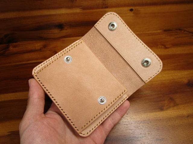 ケース 栃木レザー ナチュラル 生成り コンパクト 小銭入れ ミニ財布 革