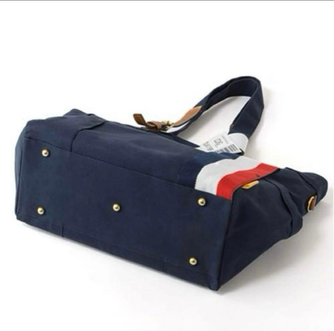 未開封　ダブルループ フランス×ネイビー/帆布トートバッグ 日本製 藤巻百貨店