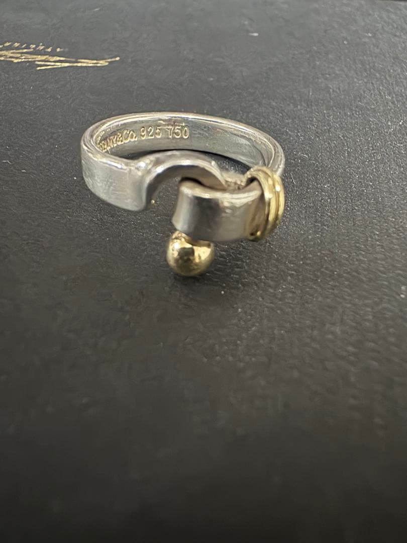 ティファニー　フックアンドアイ　リング　ゴールド　750 k18 925 9号