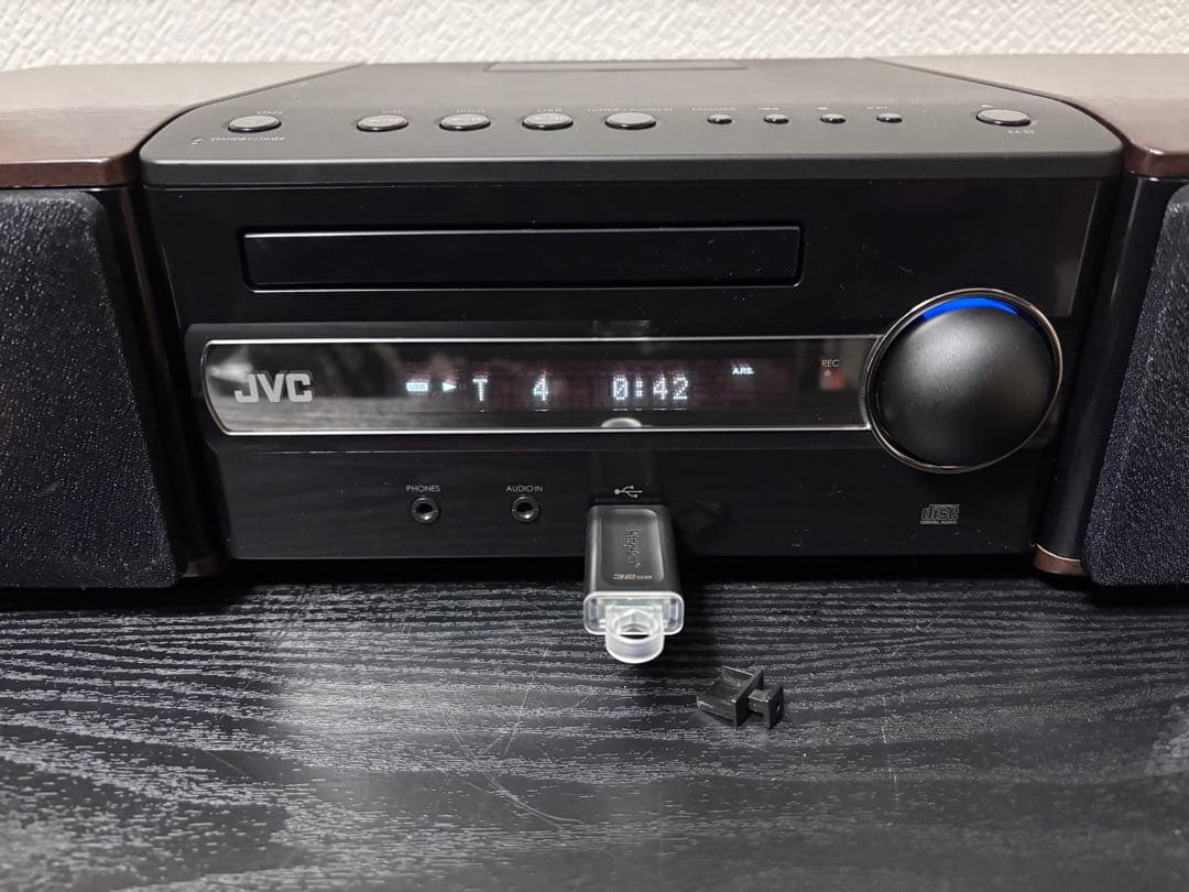 JVC CA-EXS3-B コンポ ウッドコーン、リモコン付