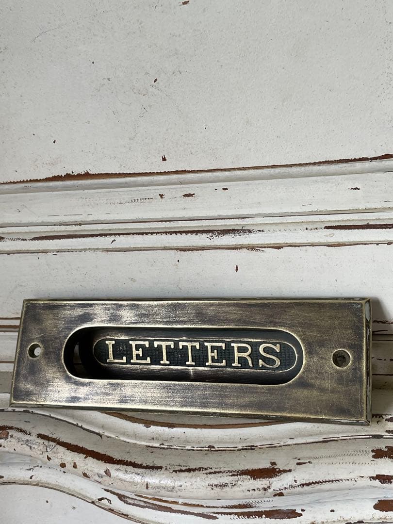 アンティーク　真鍮　郵便受け　ポスト　郵便　受け口　Letters アメリカ