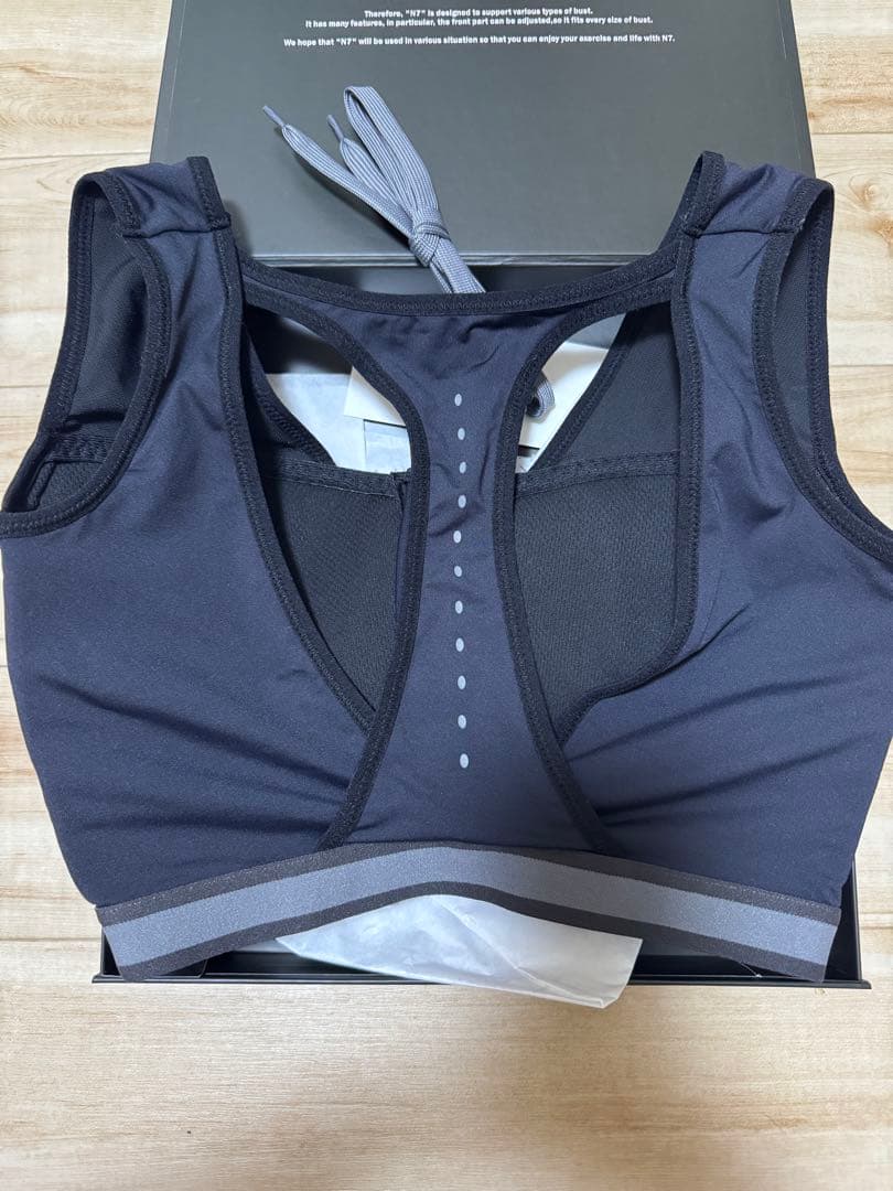 N7 ひなちゃんねる　レースアップ　スポブラ ブラック リニューアル 箱あり