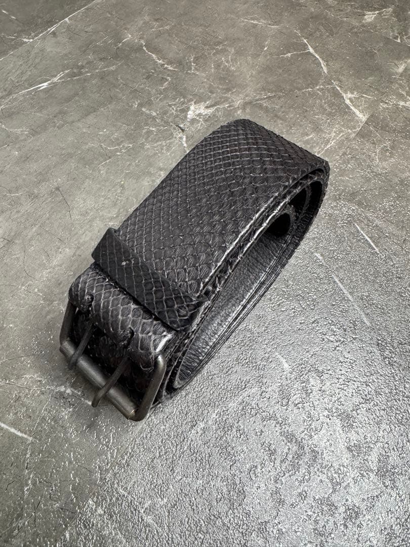 【送料無料】バルマン/BALMAIN ブラックレザーベルト