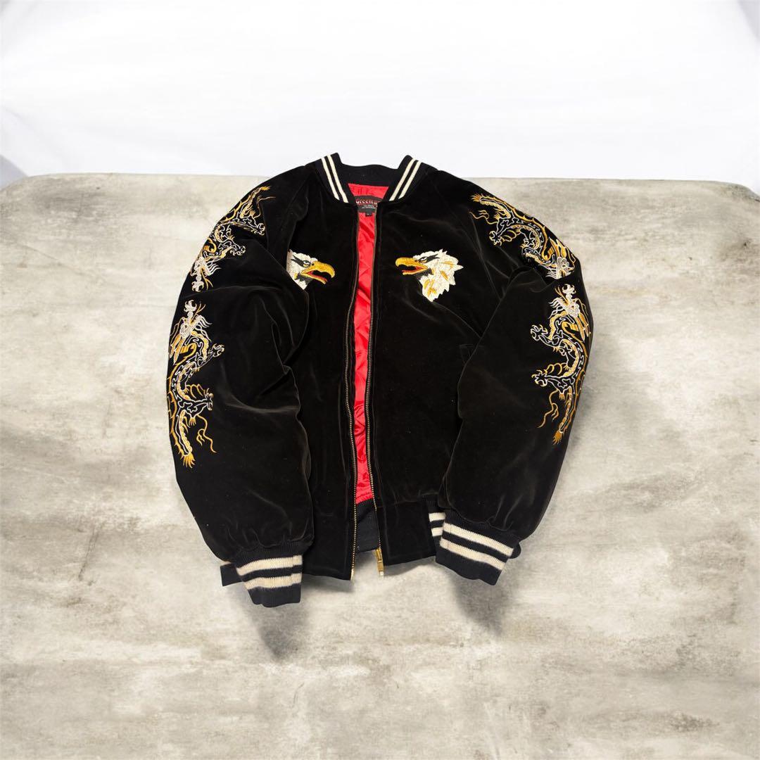 JJJ スカジャン　アメカジ　鷲　ドラゴン　別珍 キルティング