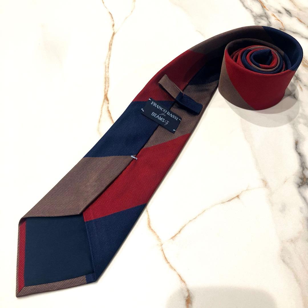 美品✨FRANCO BASSI for BEAMS レジメンタル ネクタイ