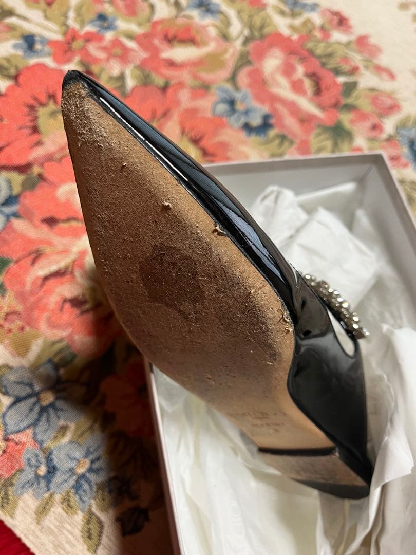 JIMMYCHOOクリスタル サンダル Bing Flatミュールサイズ38