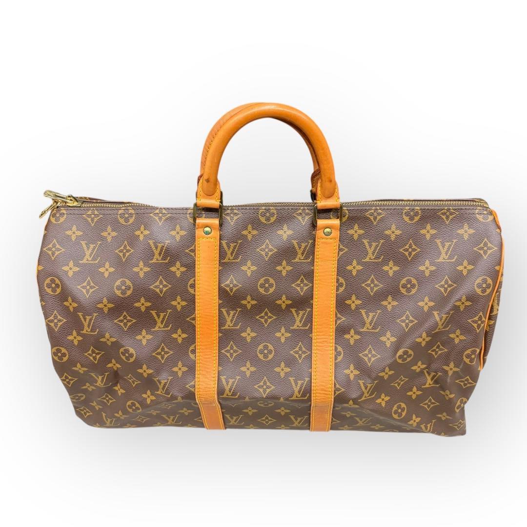 ルイヴィトン　モノグラム　キーポル50　ボストンバッグ　ブラウン　旅行