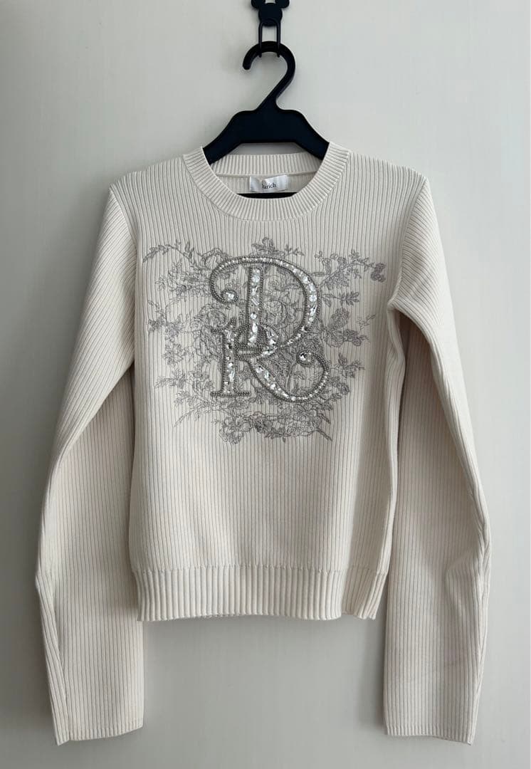 ♡DRビジューフラワーリブニットトップス♡