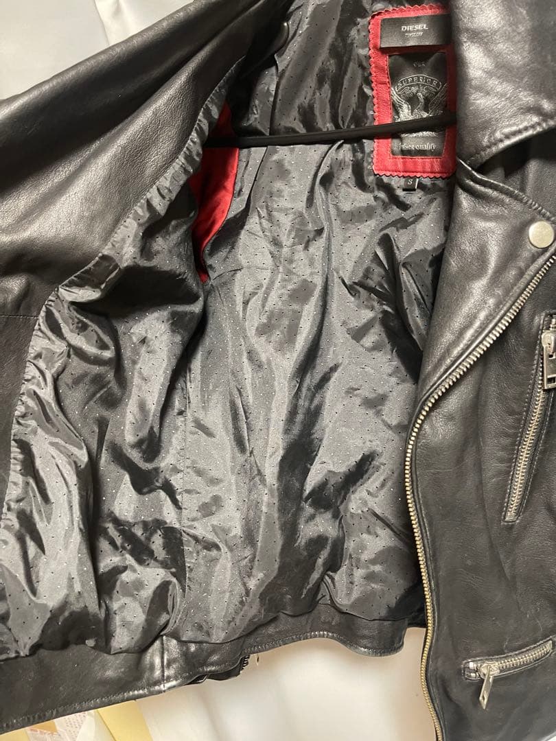 DIESEL ダブルライダースジャケット Sサイズ ブラック
