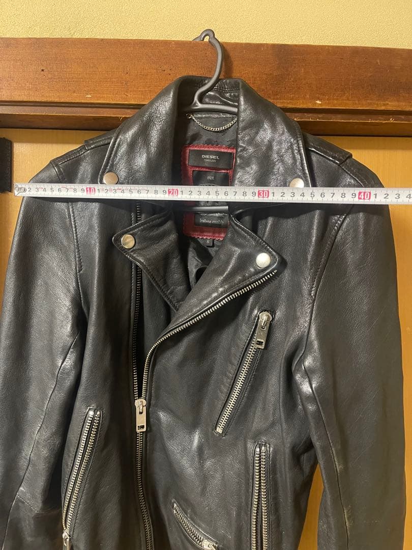 DIESEL ダブルライダースジャケット Sサイズ ブラック