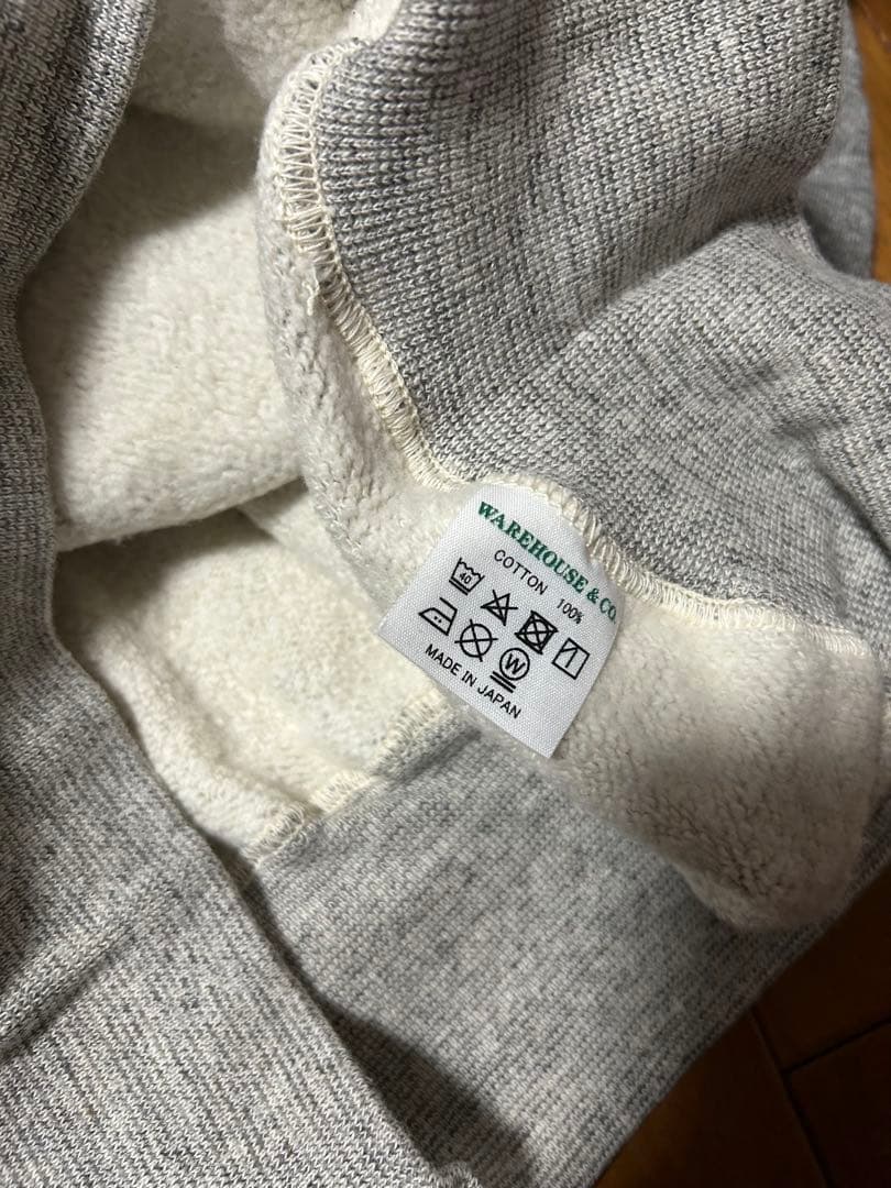 ウエアハウス/ビームスプラス 別注 スウェットパーカー/ヘザーグレー/42