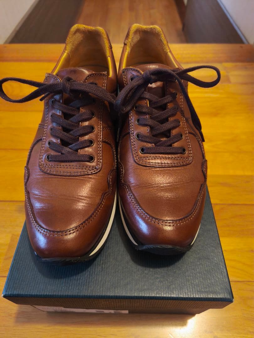 【美品】Paraboot PLAY- パラブーツ　ブラウン レザー スニーカー