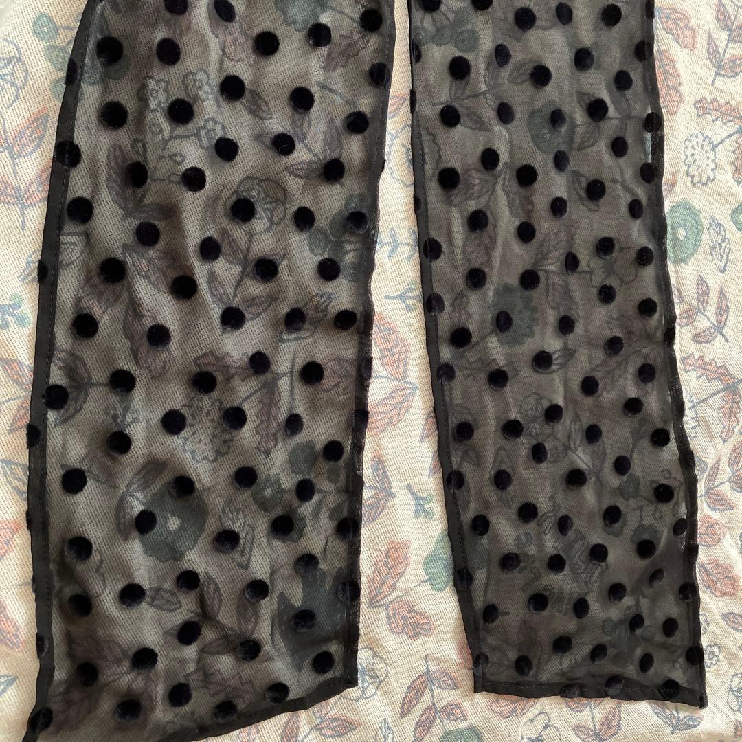 BAREN バレナ　スカーフハット　ブラックシフォン　& 前髪ウィッグ　付き