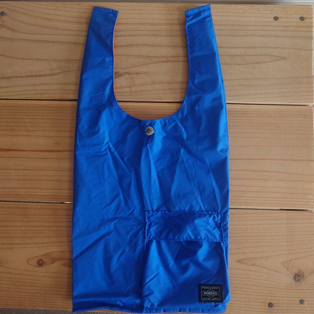 PORTER エコバッグ 青色 ロゴ入り
