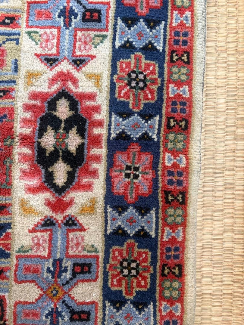 トライバルラグ 手織り 絨毯 カーペット ヴィンテージ ラグ ペルシャ絨毯