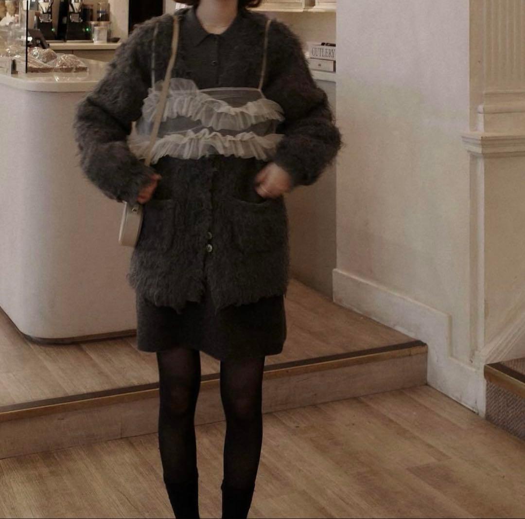 トップス Eaphi TULLE ASYMMETRY FRILL CAMISOLE