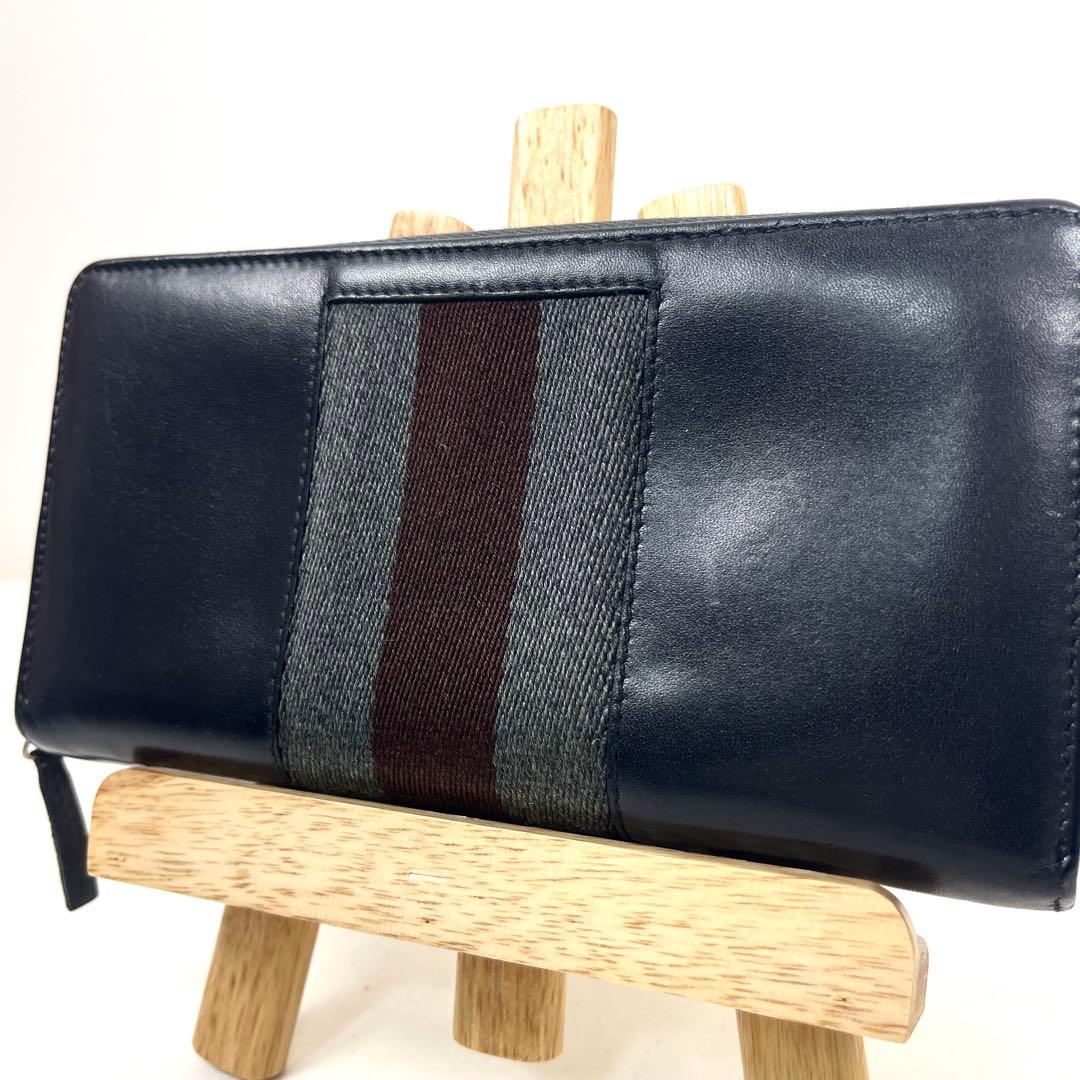 グッチ　長財布　シェリーライン　ラウンドファスナー　本革　ロゴGG 極美品