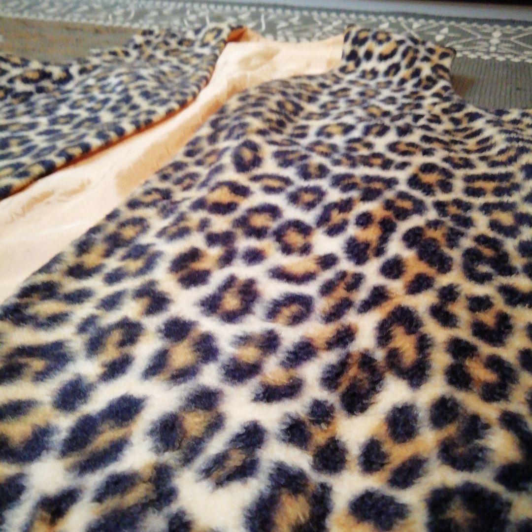 ビンテージ　レオパード　ベスト　フェイクファー　MCベスト 豹柄