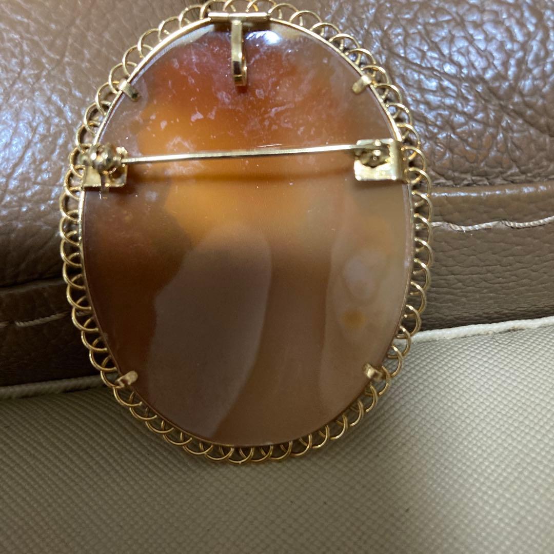 カメオk18ブローチ