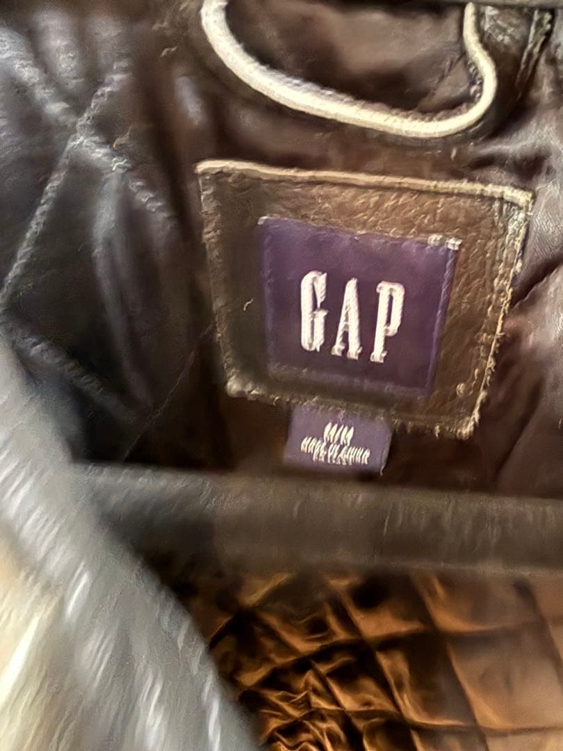 old GAP レザー シングルライダース Mサイズ