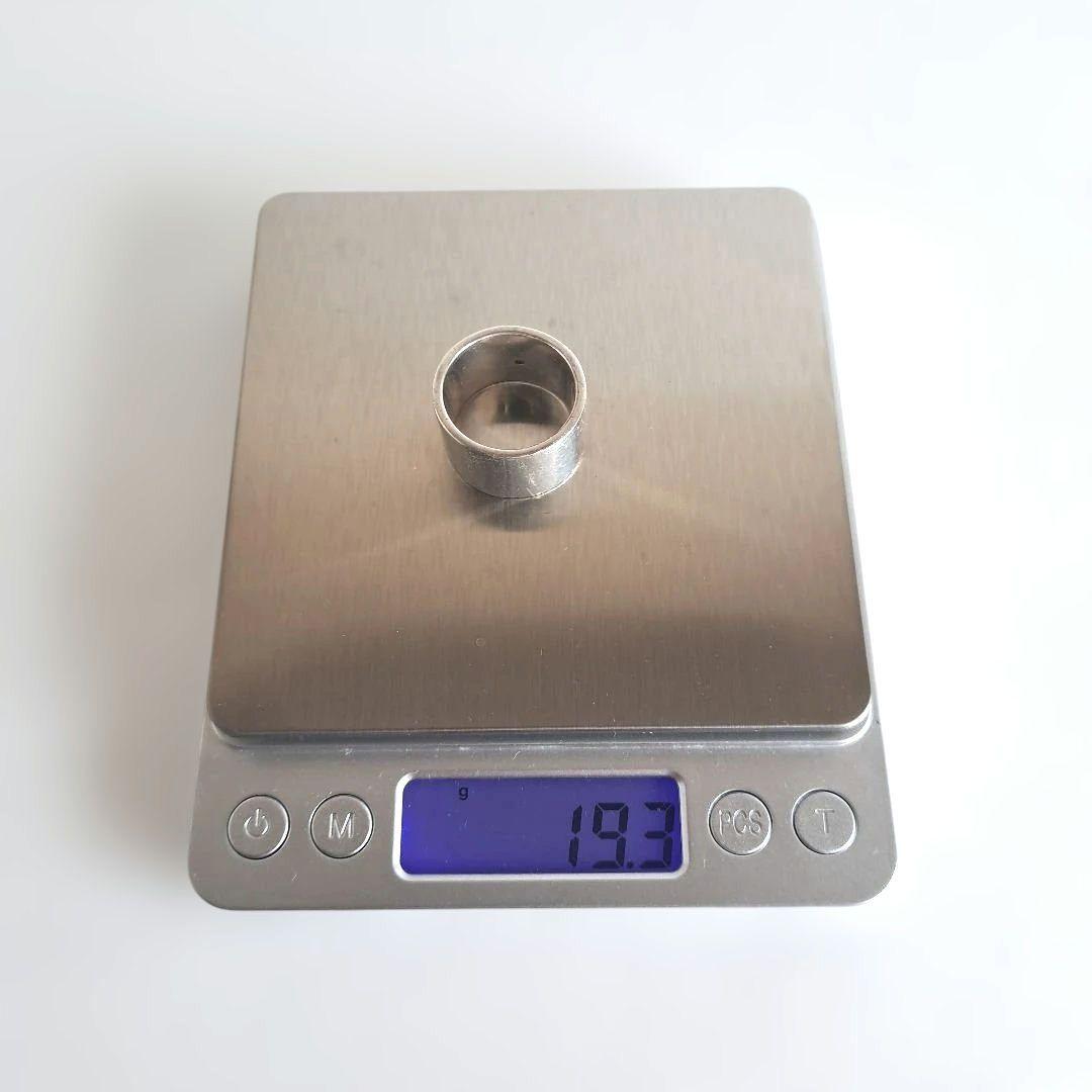 シルバー925　シンプル　プレーン　リング　幅広　ワイド　21号強