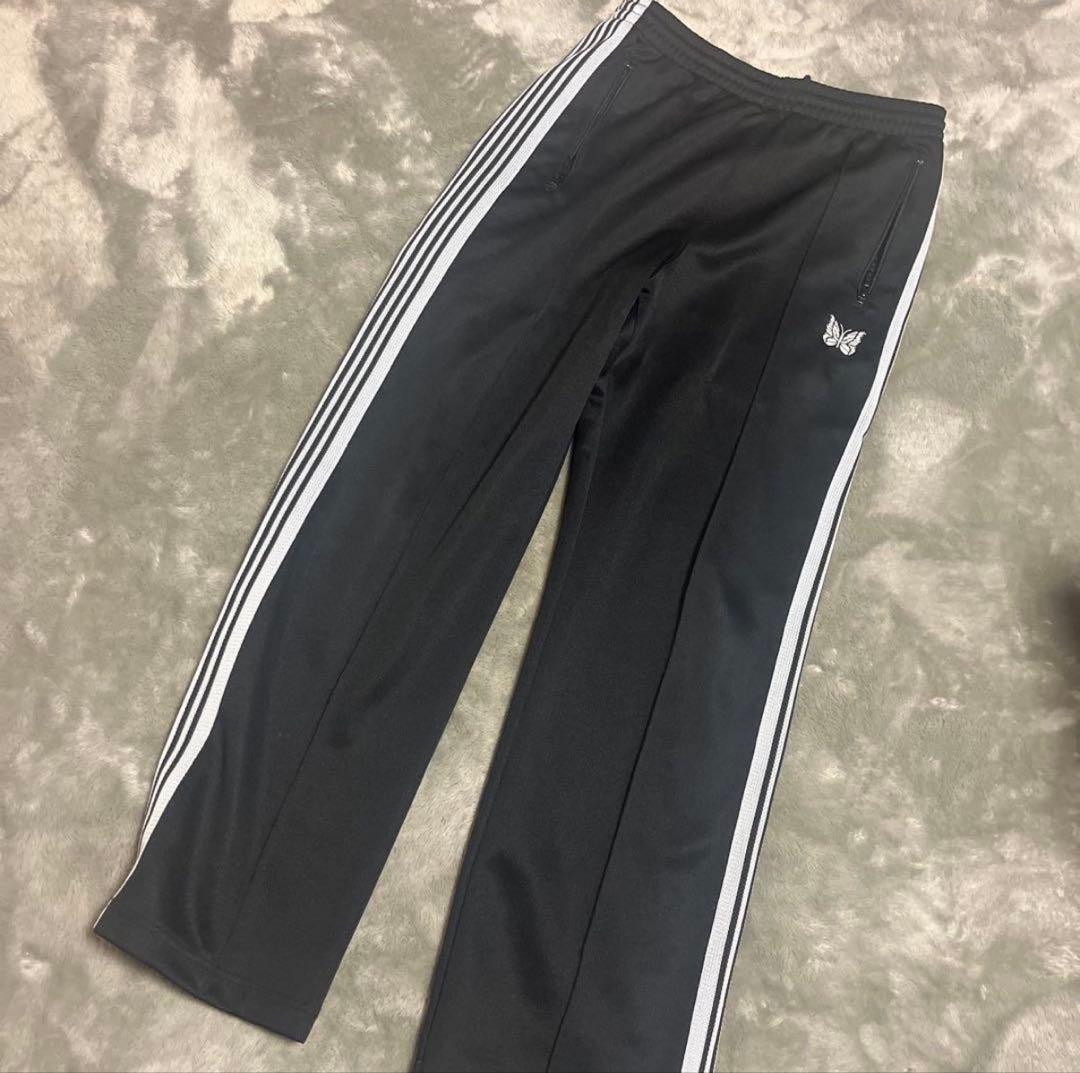 Needles トラックパンツ Poly Smooth ジップポケット ブラック