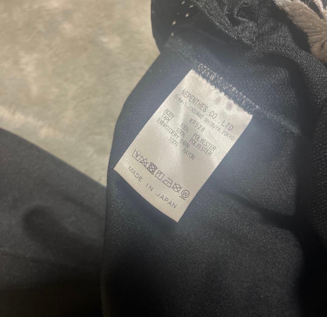 Needles トラックパンツ Poly Smooth ジップポケット ブラック