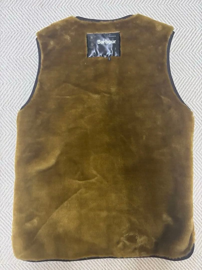Barbour フリースベスト サイズ38 オリーブ