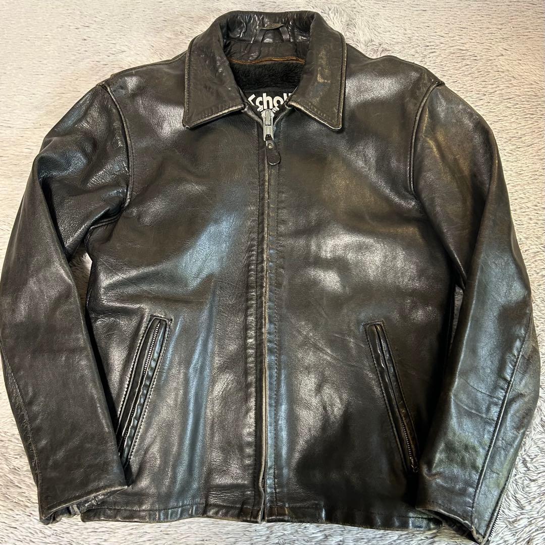 Schott ショットレザージャケット ライナー付き　シングルライダース　36㌅
