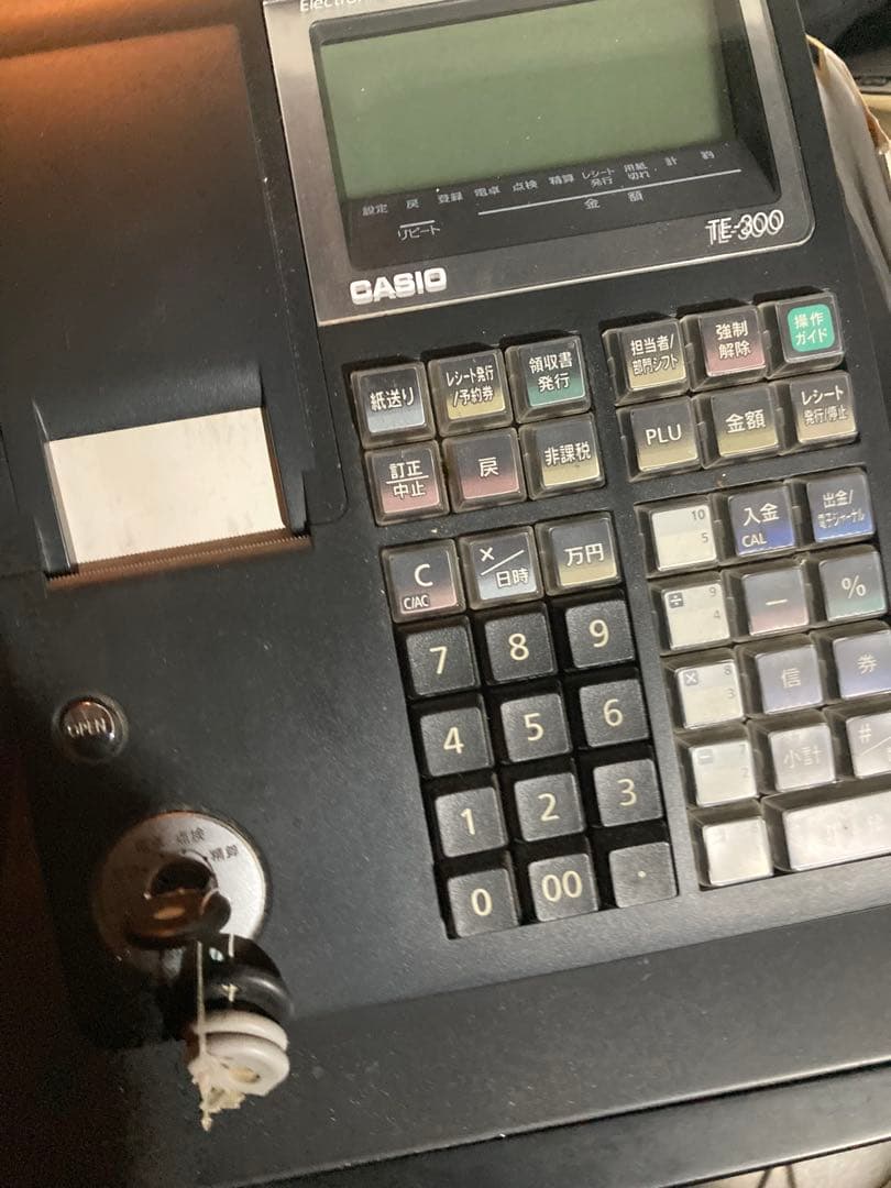 CASIO カシオ　TE-300 電子レジスター 取扱説明書付き
