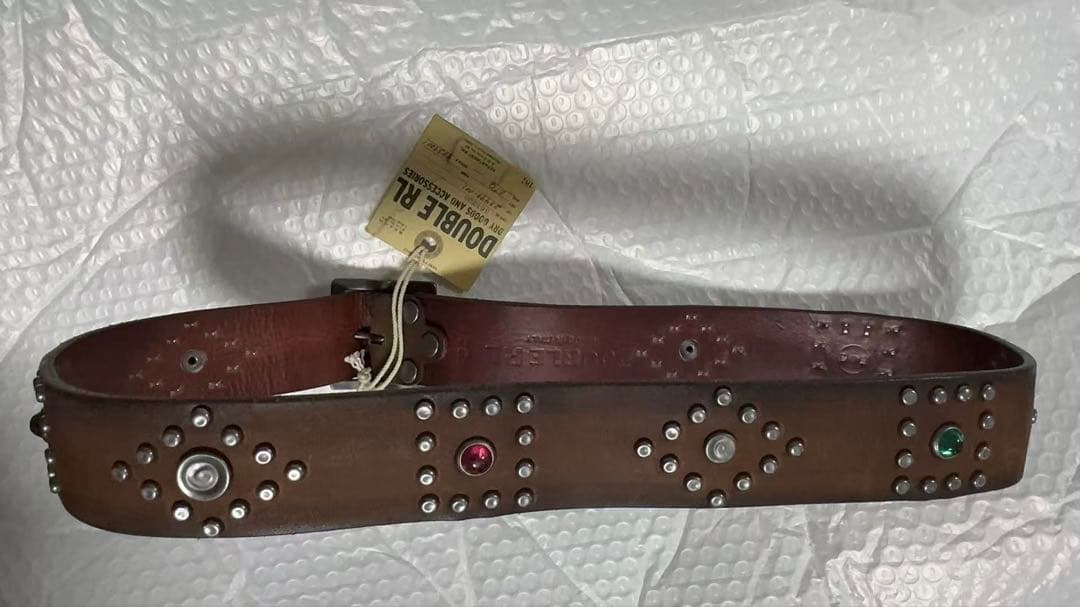 ム*a様 新品 Double RL 本革ベルト 茶 34