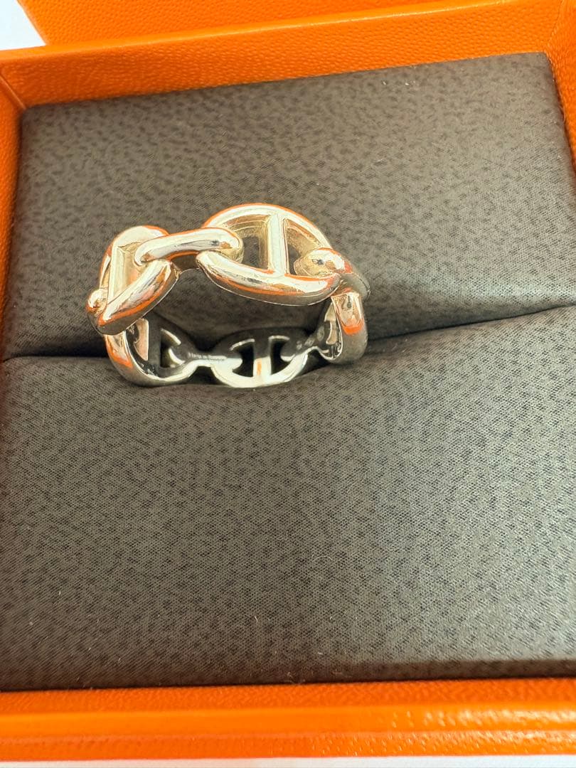 美品　エルメス HERMES シェーヌダンクルアンシェネ リング　PM54
