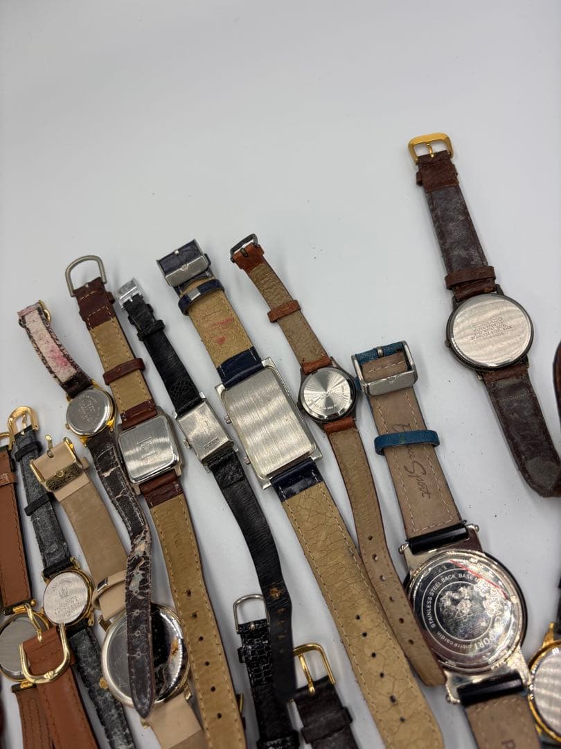 大幅値下げ　オール革ベルト腕時計 ジャンク22品セット