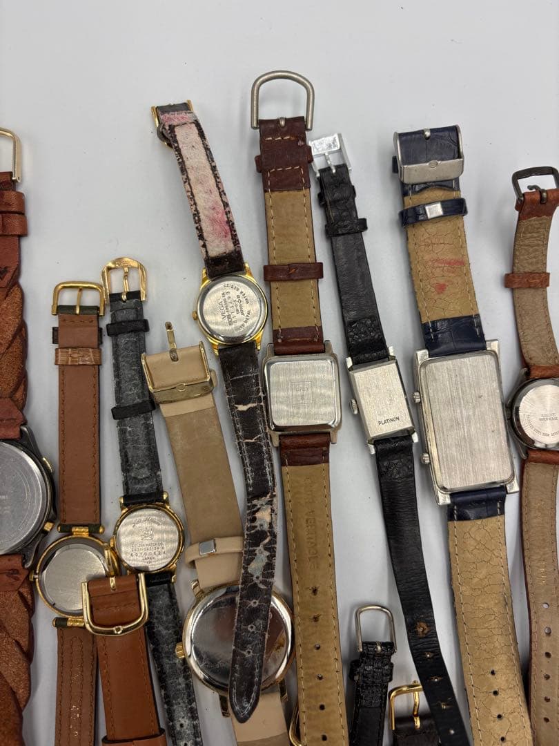 大幅値下げ　オール革ベルト腕時計 ジャンク22品セット
