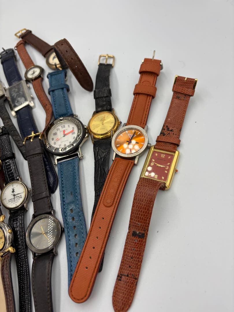 大幅値下げ　オール革ベルト腕時計 ジャンク22品セット