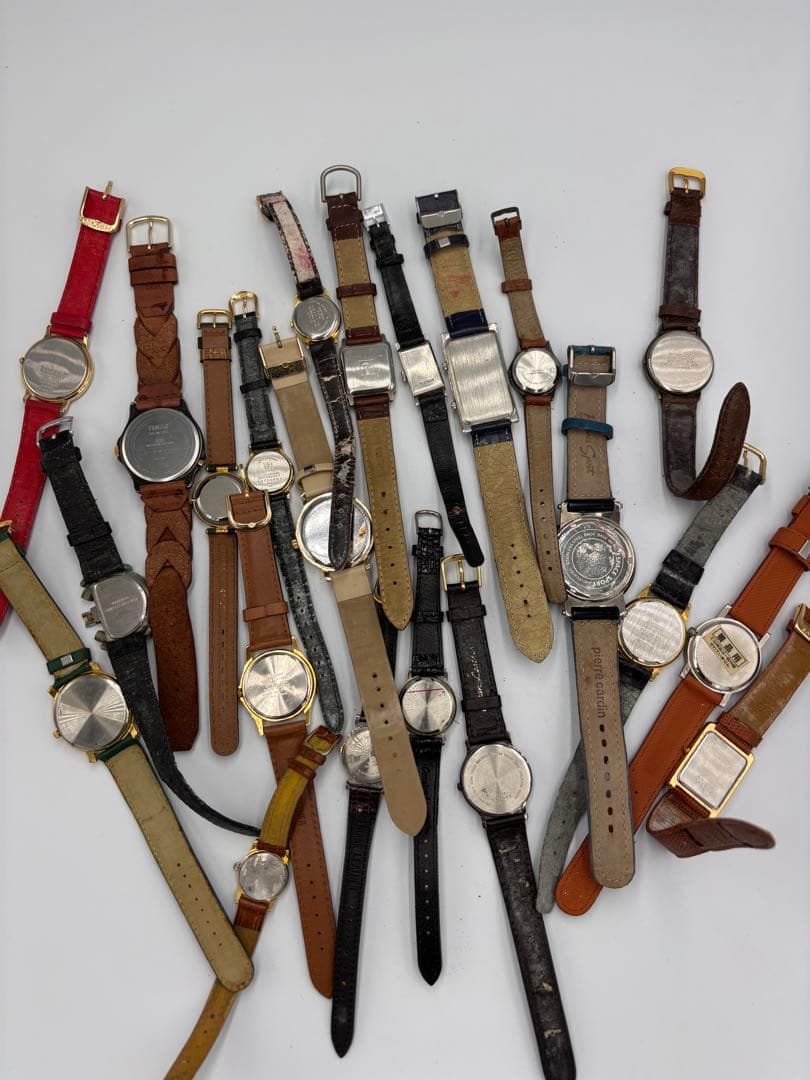 大幅値下げ　オール革ベルト腕時計 ジャンク22品セット