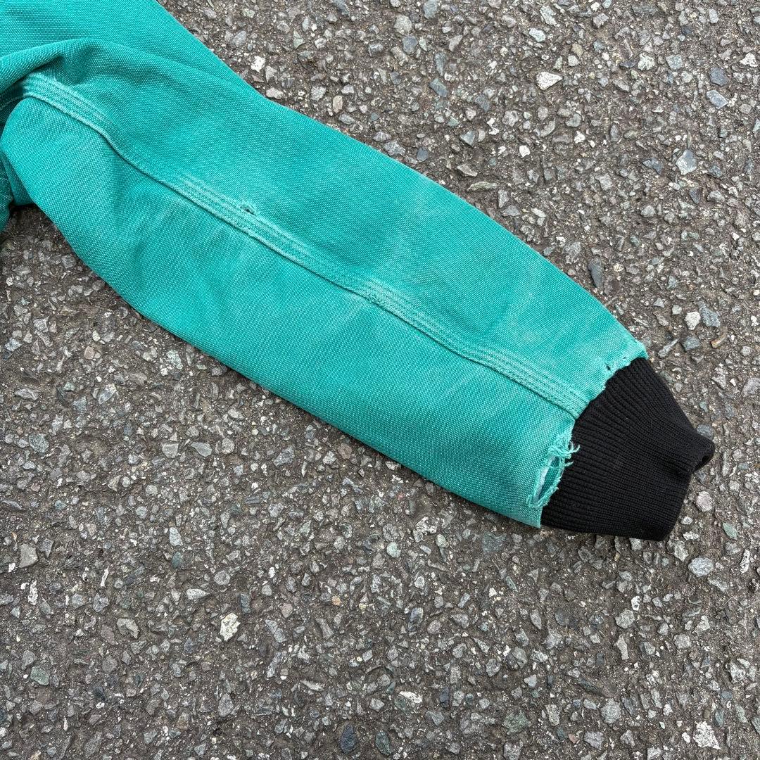 90s USA Carhartt アクティブジャケット　ネイティブ柄　ターコイズ
