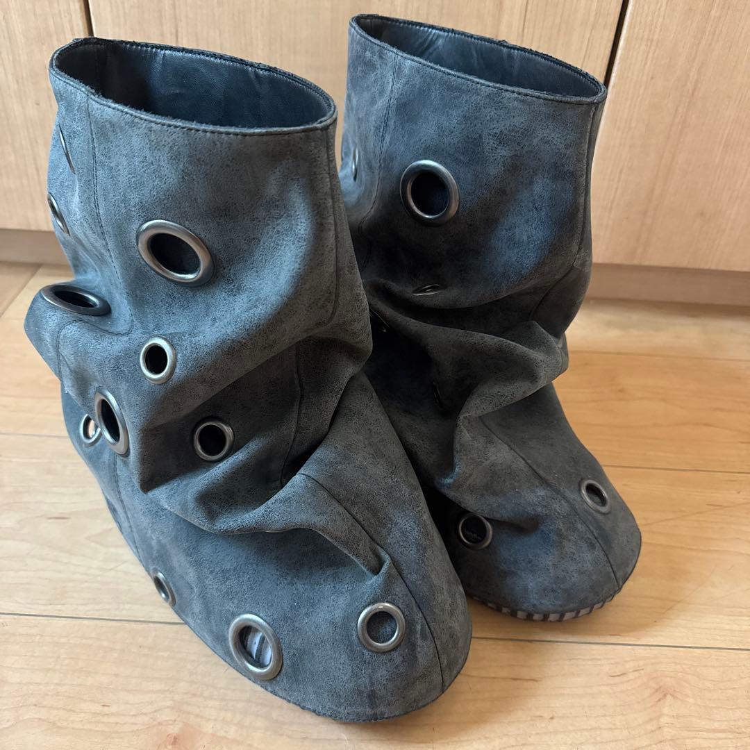 YELLO SHORT BOOTS ブラック L(24.5)