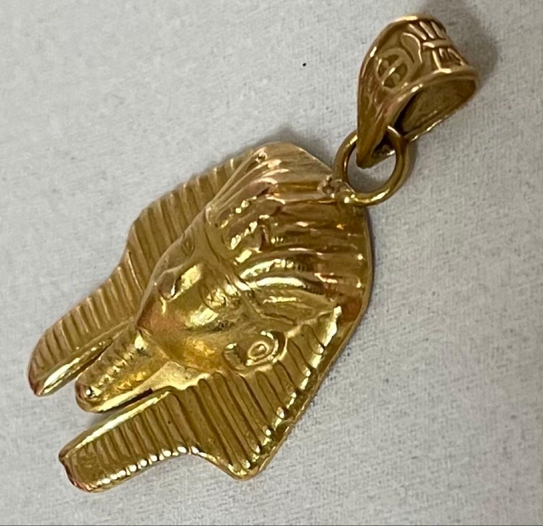 18金 ツタンカーメンヘッドネックレストップ