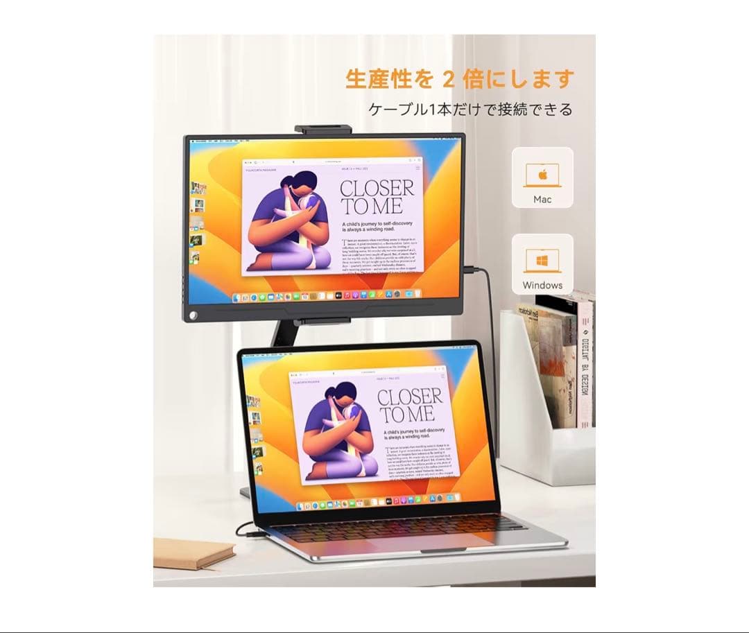 a*z様 【スタンド付】UPERFECT 15.6インチ モバイルモニター