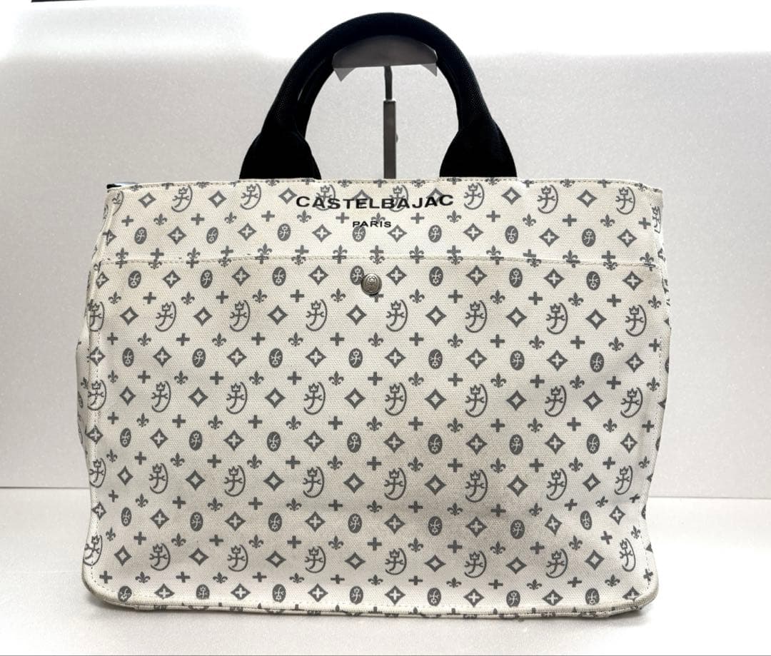 美品CASTELBAJAC ロゴプリント ドライビングトートバッグ