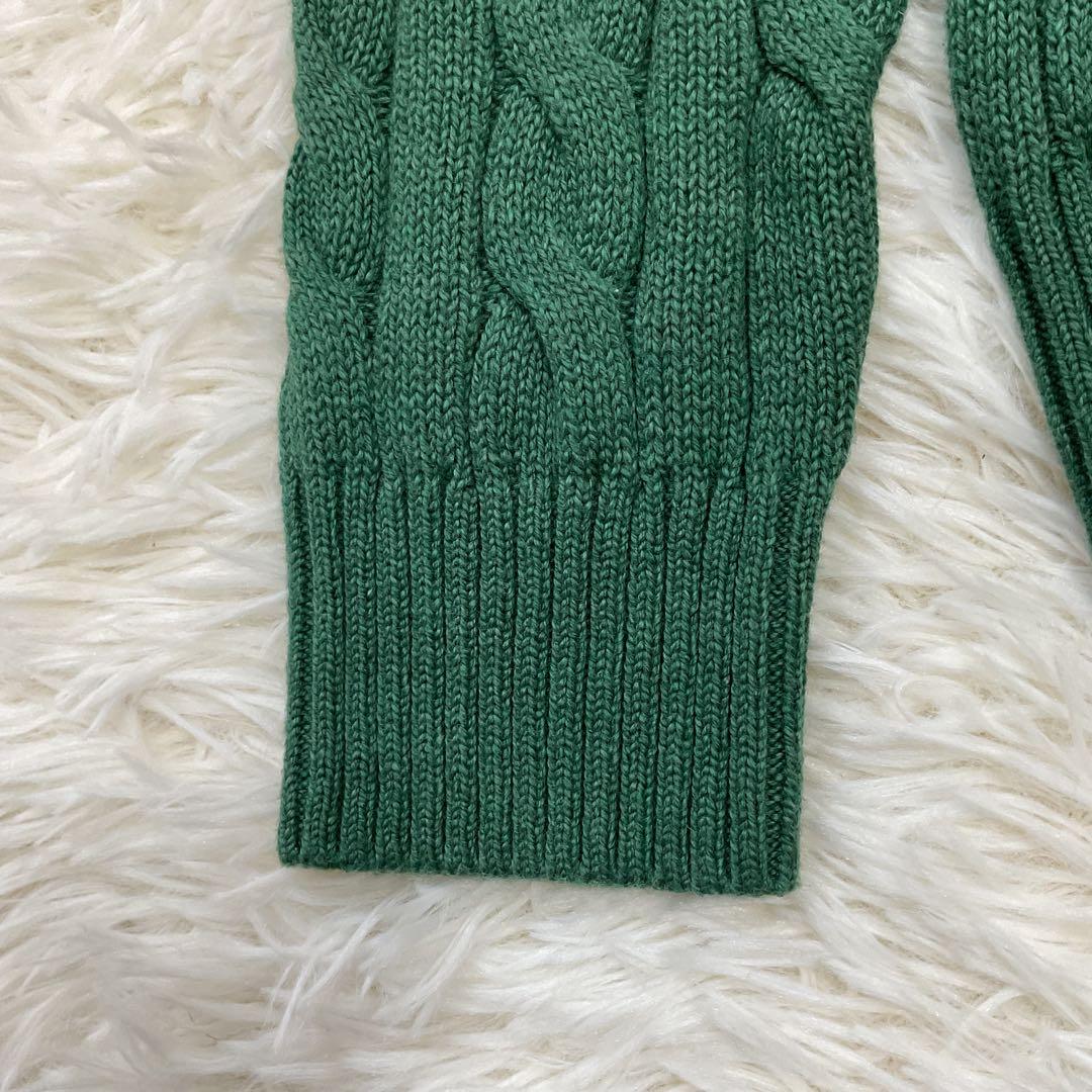 新品未使用♪POLORALPHLAUREN クルーネックケーブルニット グリーン