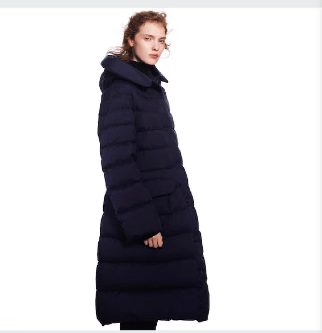 ユニクロ+J ウルトラライトダウンフーデットコート　L ブラック