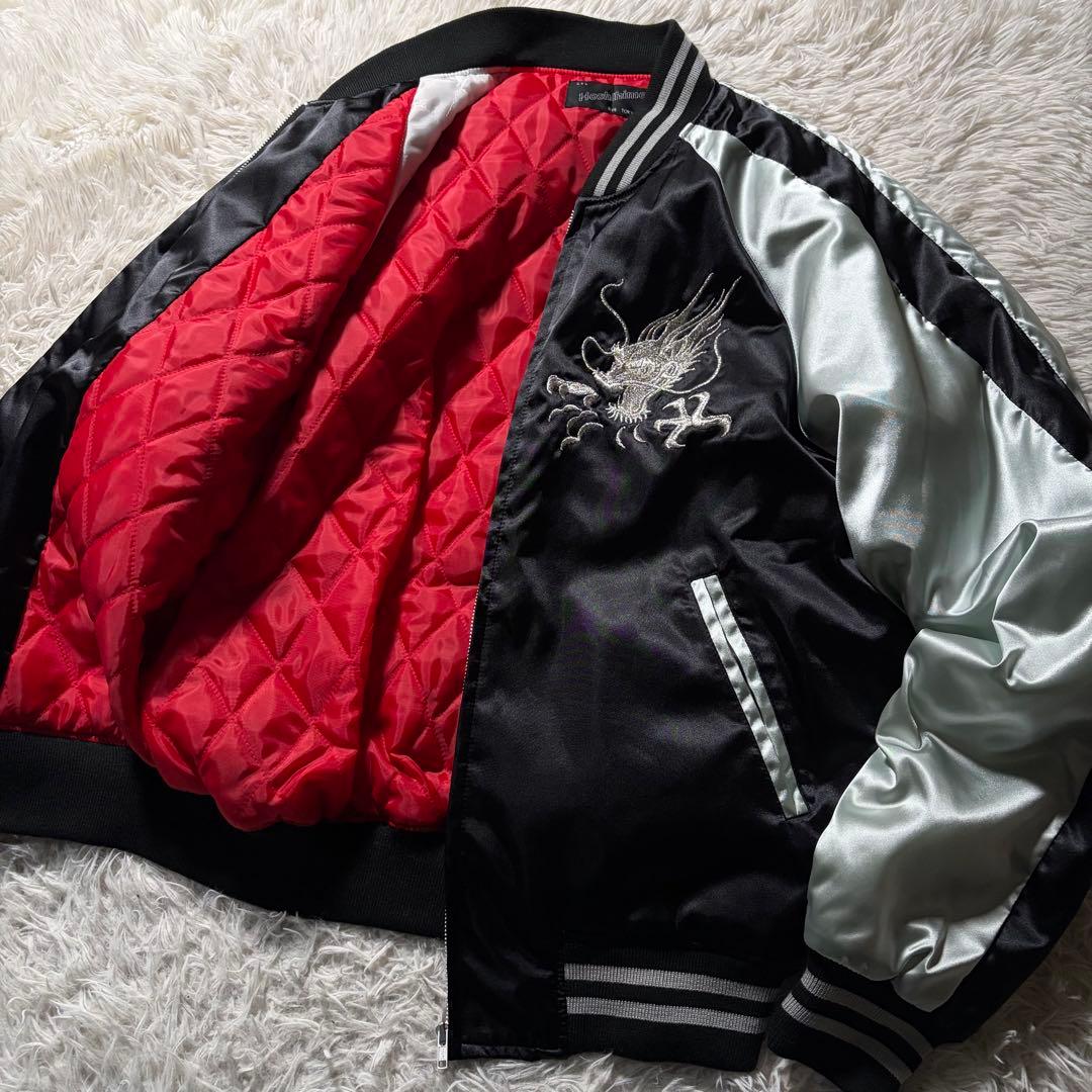 ム*ー様 極美品/LL✨Hoshihime スカジャン　サテン　キルティング　刺