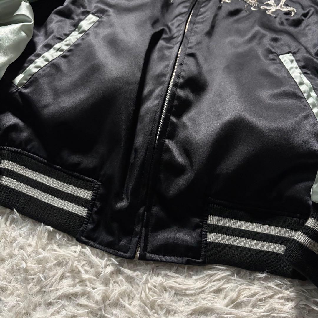 ム*ー様 極美品/LL✨Hoshihime スカジャン　サテン　キルティング　刺