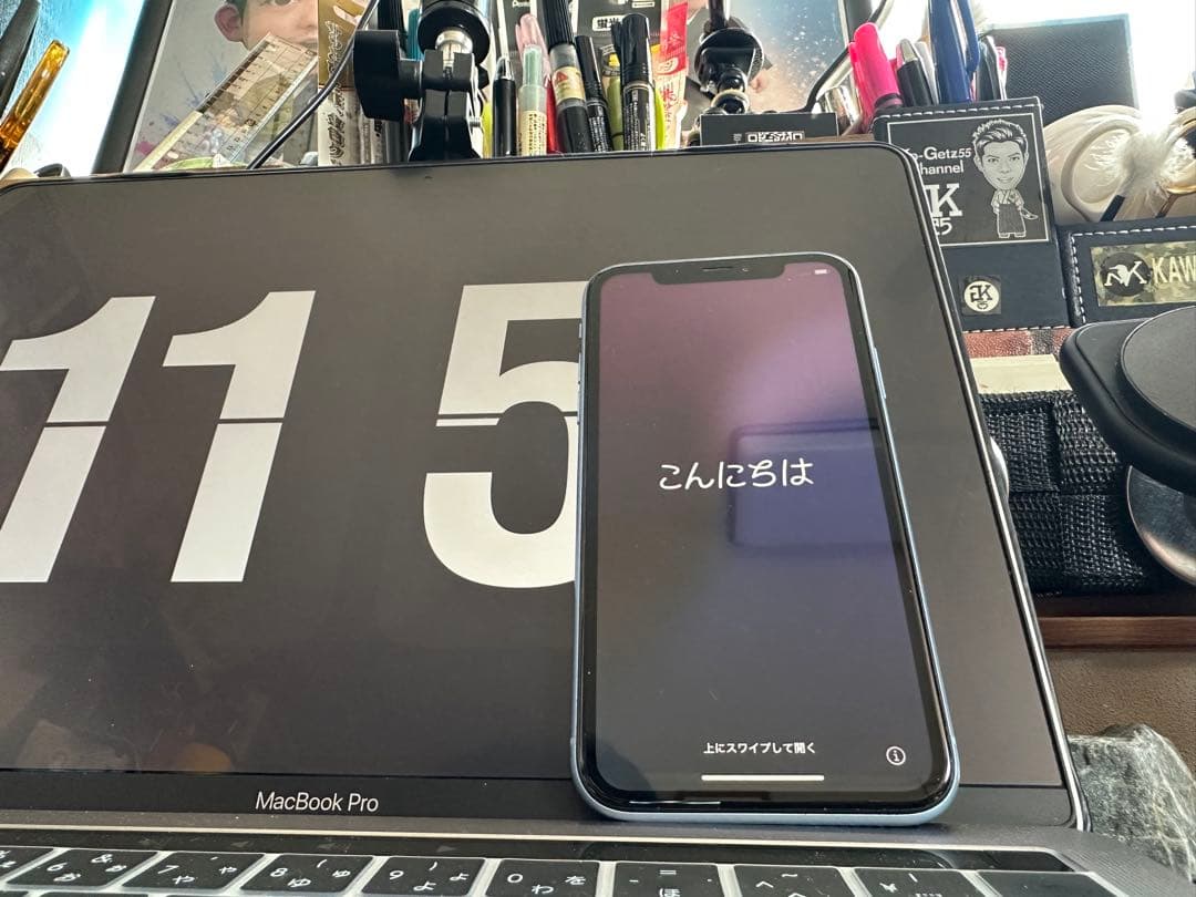 【美品】iPhone XR 128GB ブルー SIMフリー 本体 初期化済み