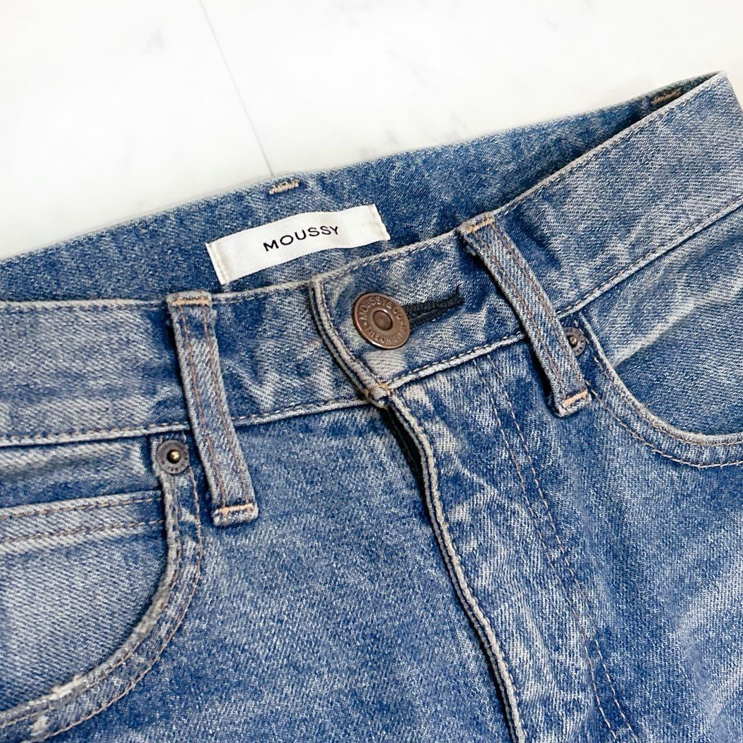美品 MOUSSY MVS FLARE(L) ロング 23インチ フレアデニム