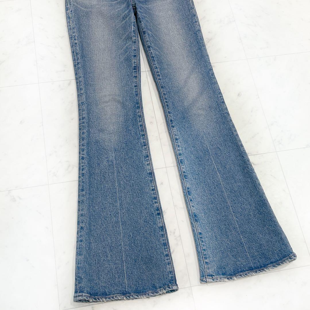 美品 MOUSSY MVS FLARE(L) ロング 23インチ フレアデニム