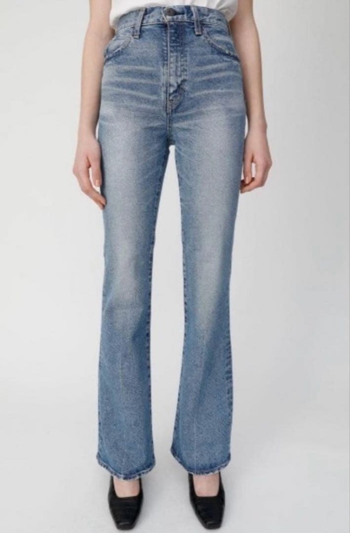 美品 MOUSSY MVS FLARE(L) ロング 23インチ フレアデニム